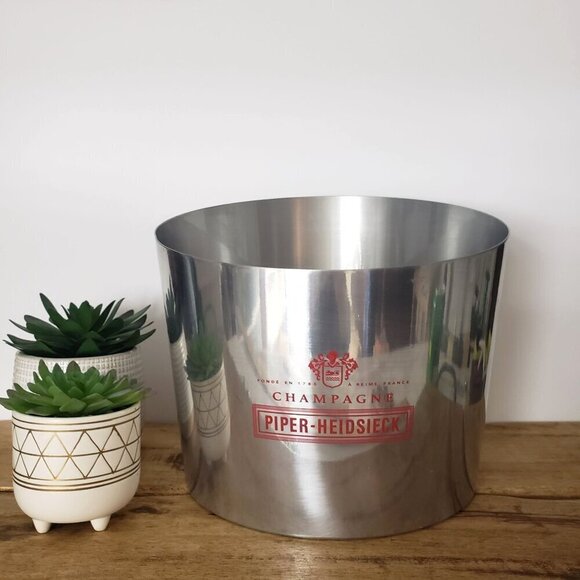 Piper-Heidsieck Champagne Large Party Multi Bottle Ice Bucket Cooler Stainless - Picture 4 of 14